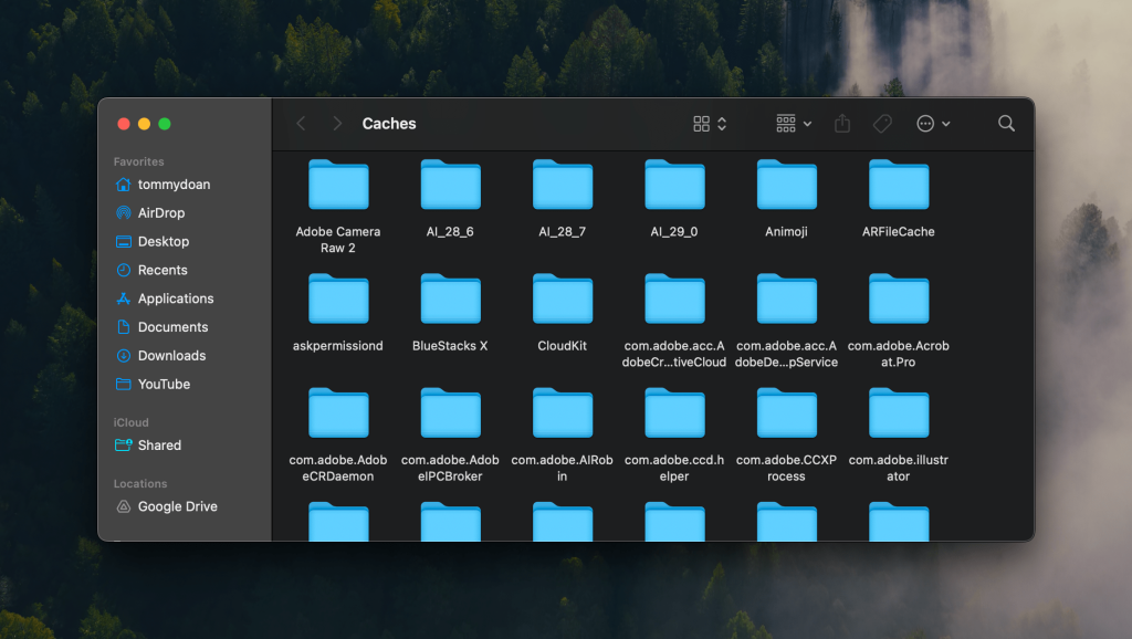 Mac Caches's folder