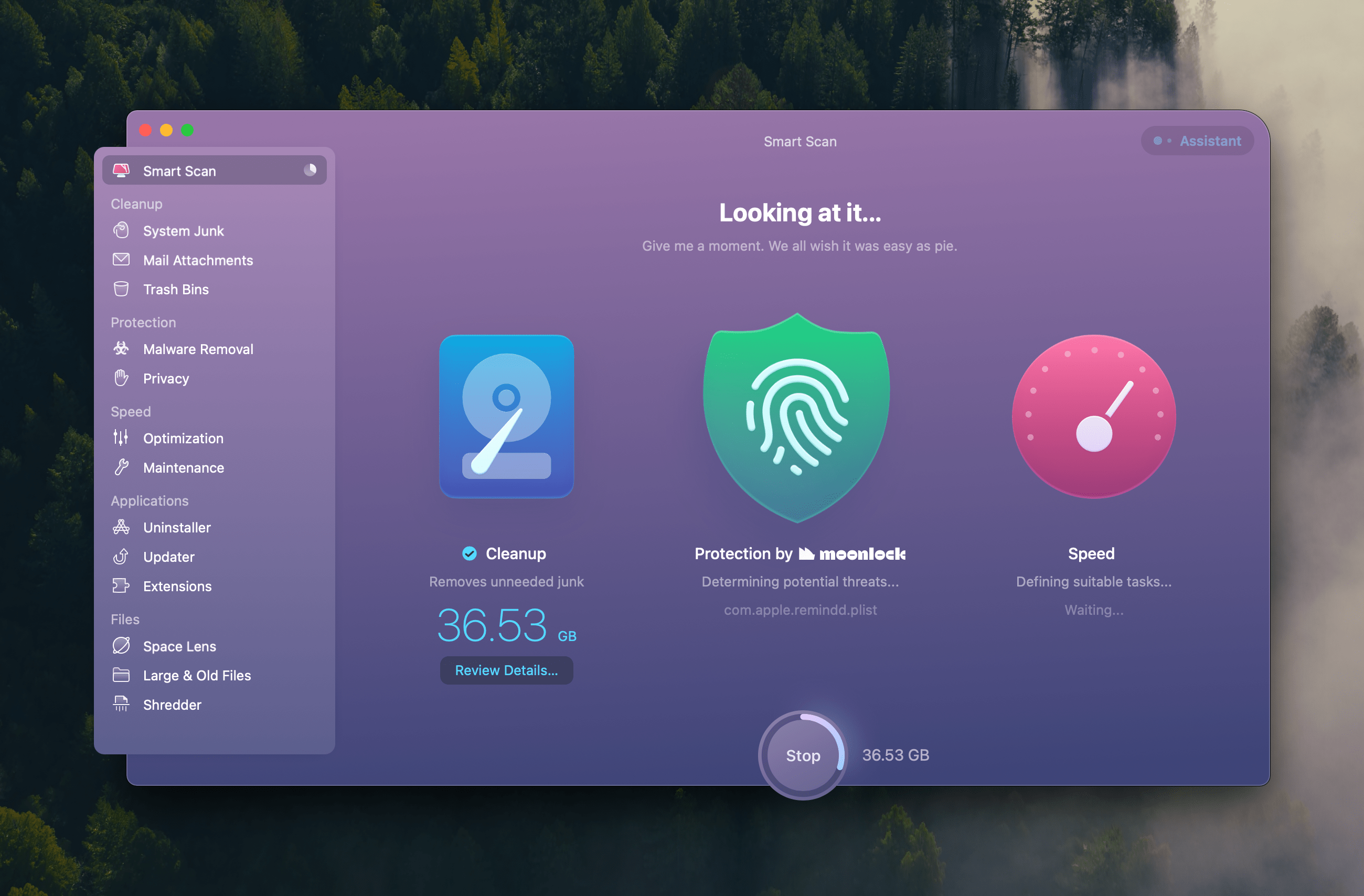 CleanMyMac's smartscan